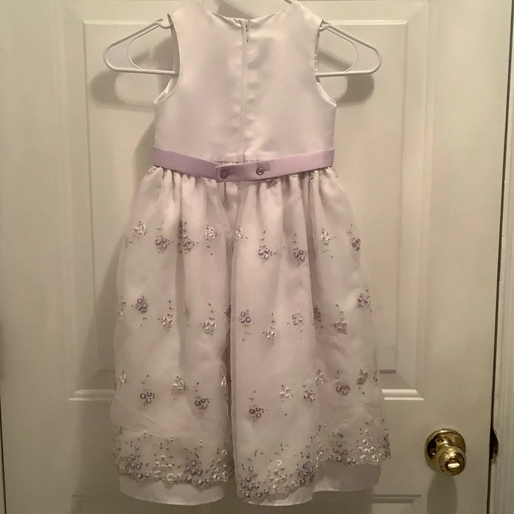 Cinderella White and Lavender Formal Dress
